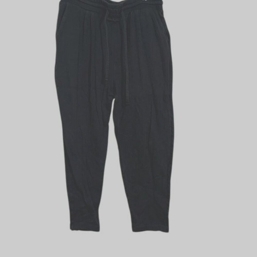 Zenana Womens Black Drawstring Jogger Pants XL Soft Cotton Blend